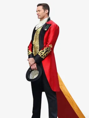 Carnival Circus Costume Red Men's Pants Shirt Overcoat Set Polyester Carnival Holidays Costumes